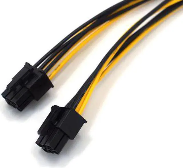 Alt view image 3 of 5 - 6Pin Female To Dual 6Pin Male PCI-E Power Adapte 6 pin to 2X6 pin 20AWG Motherboard Power Supply Cable Y - Splitter Adapter 20CM