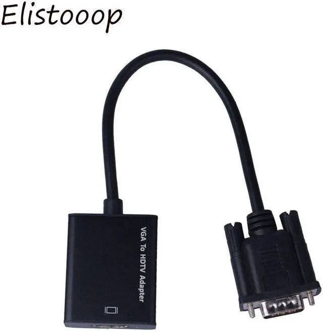 Alt view image 3 of 5 - 1080P VGA Male to HDMI Female Converter Adapter Cable for Laptop Destop to TV Projector Monitor with Audio USB Cable