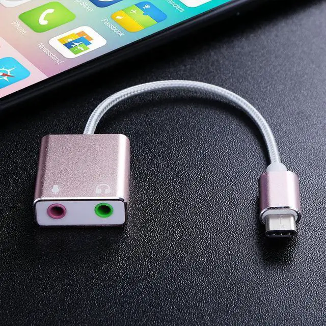 Alt view image 5 of 5 - USB3.1 Type-C Port Audio Card External Sound Adapter Card for PC
