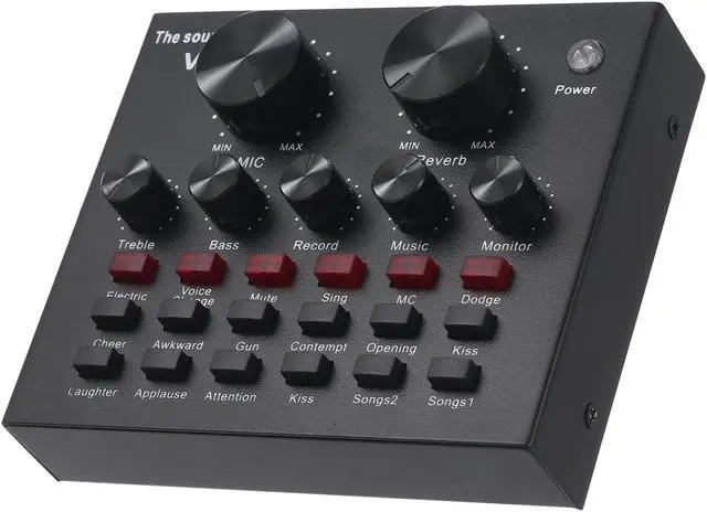 Alt view image 2 of 5 - Mobile Phone Sound Card Bluetooth Microphone Live USB External Sound Card DSP Chip 12 Sound Effects for Phone Computer PC