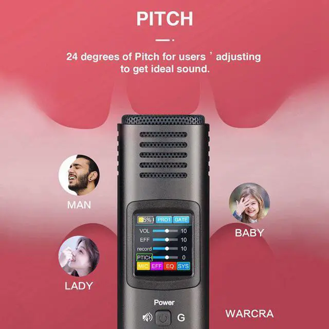 Alt view image 5 of 5 - Multi-Functional DSP ligent Microphone Mobile Phone Microphone with USB Sound Card LCD Sn