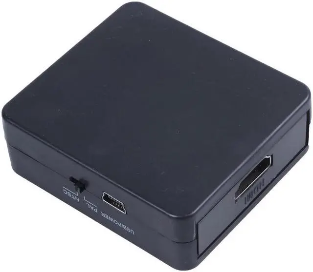 Alt view image 4 of 5 - to av  3rca MINI  to 3RCA CVBS Composite Video AV Converter Adapter TV PS3-S VHS VCR DVD Black  to av