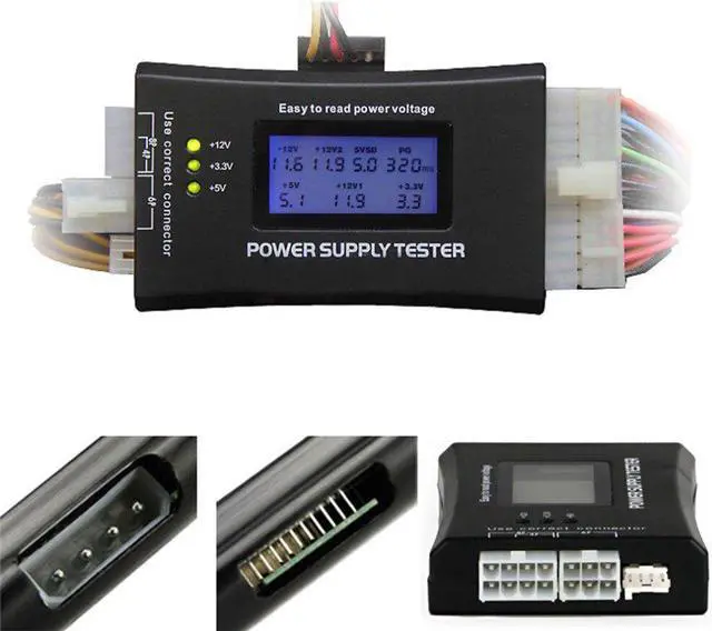 Alt view image 4 of 5 - PC Power Supply Tester Checker 20/24 pin SATA HDD ATX BTX Meter LCD Hot Sale Drop Shipping