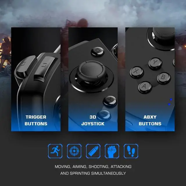 Alt view image 4 of 5 - G6 / G6s Mobile Gaming Touchroller Bluetooth Wireless Controller for Android Phone PUBG Mobile Call of Duty