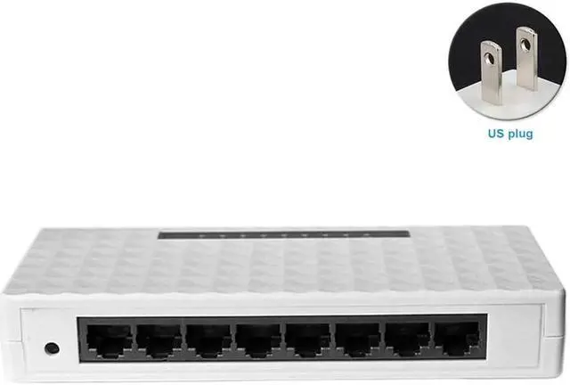 Alt view image 5 of 7 - 8 port RJ-45 10/100/1000 Gigabit Ethernet Network Desktop Switch High Speed