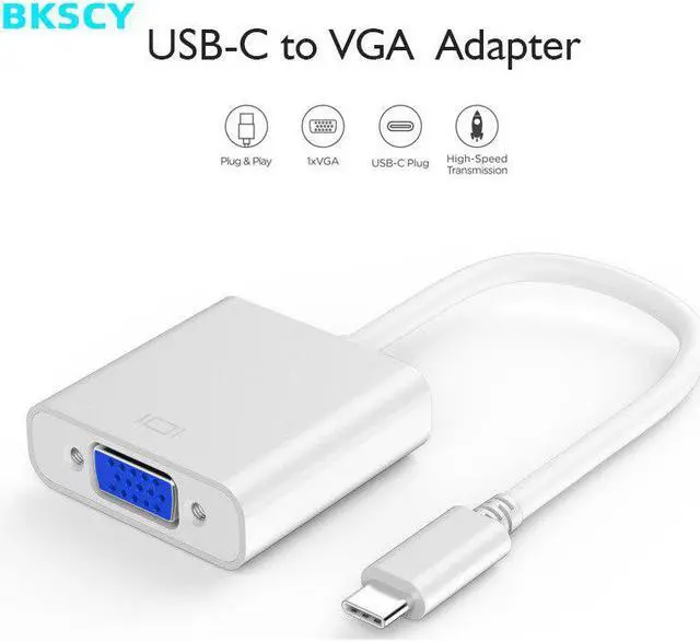 Main image of Type C To VGA Adapter USB 3.1 USB C To Female VGA Cable Adapter for Macbook 12in Chromebook Pixel Lumia 950XL Galaxy S8/9