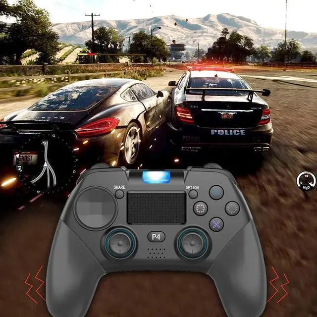 Alt view image 2 of 5 - Gamepad Bluetooth 4.0 Joystick Vibration Touch Screen Controller for PS4 /PS4 Slim /PS4 Pro/PC Joypad Games Accessories