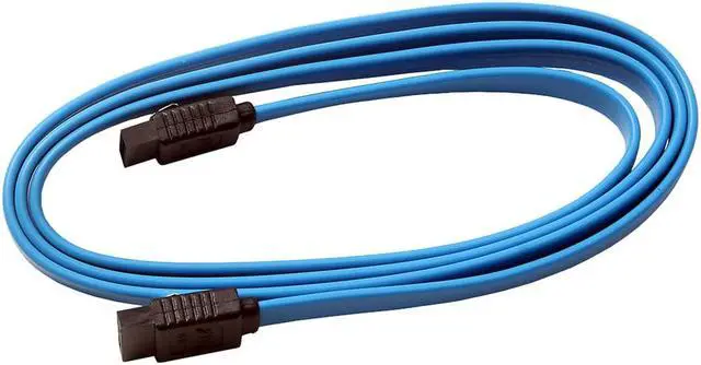 Alt view image 3 of 5 - 1M Straight SATA III Cable Serial ATA Data Locking Latching 3.3ft Blue