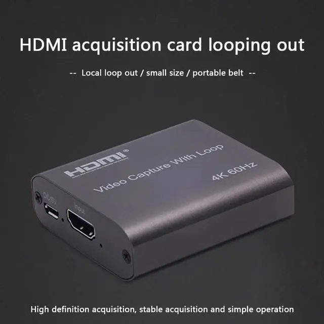 Alt view image 5 of 5 - Capture Cards Portable 4K Audio Video Recording Box Outdoor Sightseeing Accessories for Game DVD Camera