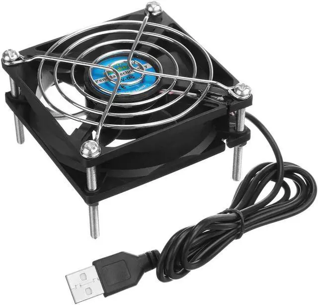 Alt view image 2 of 5 - 80mm Router Cooling Fan Rack TV Box Wireless Router Cooling USB 5V Cat Radiator Rack Heatsink Cooler Cooling Fan