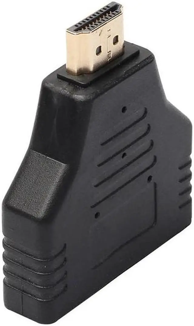 Alt view image 4 of 5 - New 1080P HDMI Port Male to 2 Female 1 In 2 Out Splitter Cable Adapter Converter
