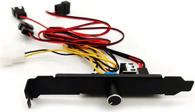 Alt view image 5 of 5 - 12V Adapter 1 To 3 8 Way Knob Speed Controller Cooling Fan Hub 4Pin 3Pin Universal Practical 4D SATA Power Supply PC Case