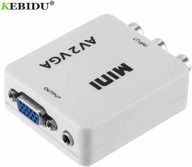 Alt view image 3 of 5 - HD MINI VGA TO AV Converter Adapter with 3.5mm Audio VGA to AV Converter For PC to TV HD Computer to TV Top Selling