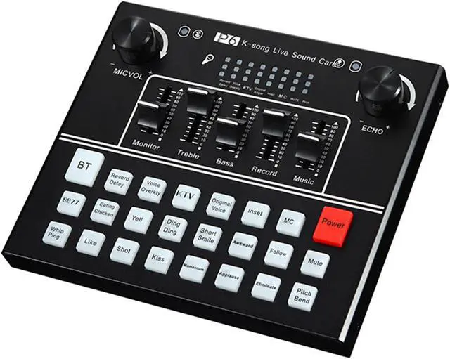 Main image of And Play Live Sound Card Audio Studio  Bluetooth Dual Microphone Broadcast Entertainment Universal For Phone Computer