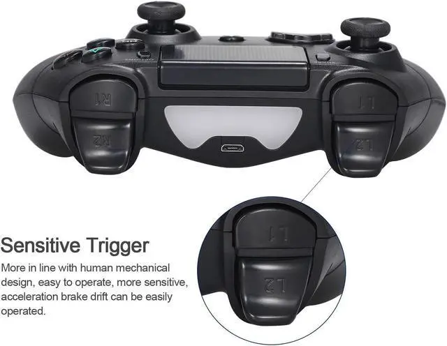 Alt view image 3 of 5 - Controller Remote Control Compatible with PS4 Controller with Double Vibration Touchpad 3.5mm Audio Jack for PS4 PC