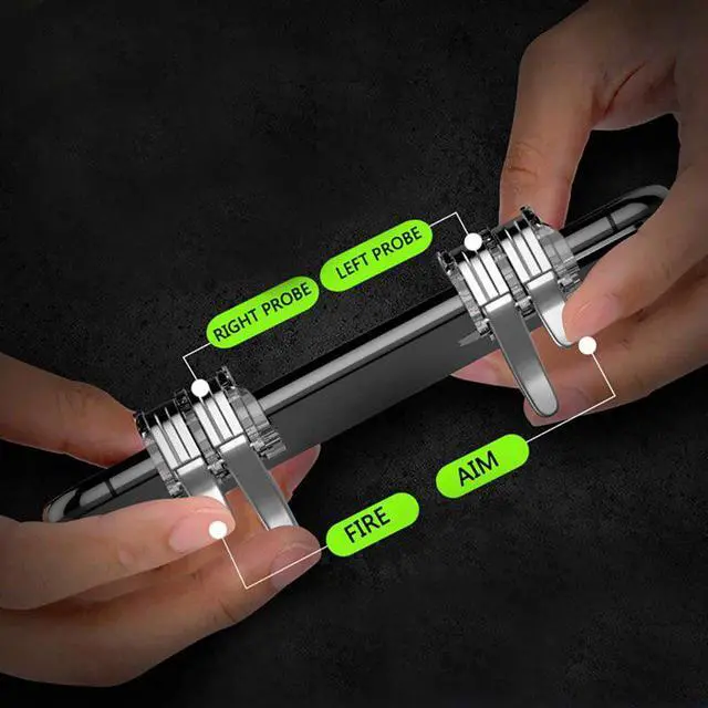 Alt view image 4 of 5 - Game Controller for PUBG Gamepad Trigger Aim Button L1R1 L2 R2 Joystick for iPhone Android Game Pad Accesorios