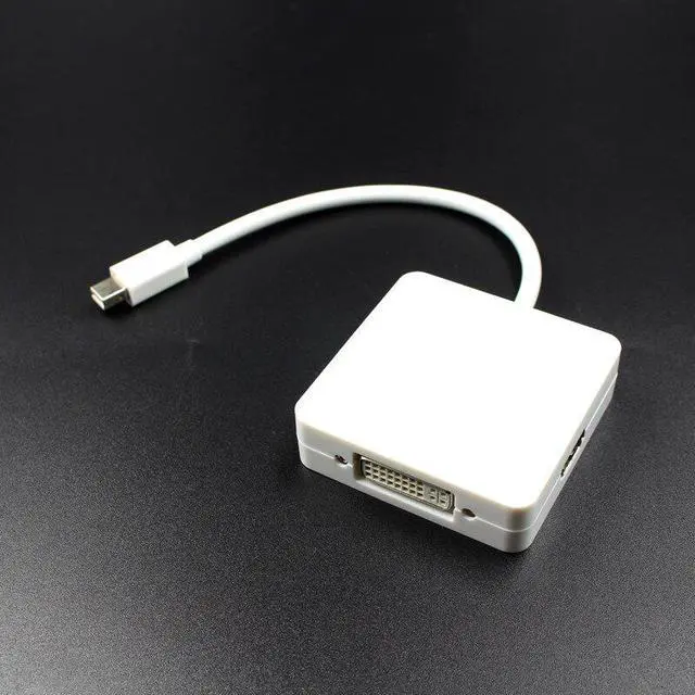 Alt view image 3 of 5 - 3 IN 1 Mini Display Port Thunderbolt to DVI VGA  Adapter cable  for MacBook  splitter  aux cable