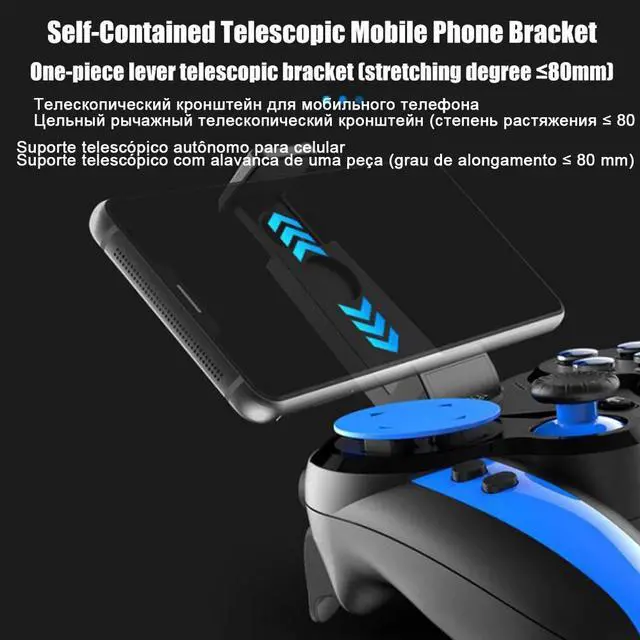 Alt view image 4 of 5 - 9090 Wireless Gamepad PC Bluetooth Game Pubg Controller Game Telescopic Joystick for ios / Android Smartphone Windows PC