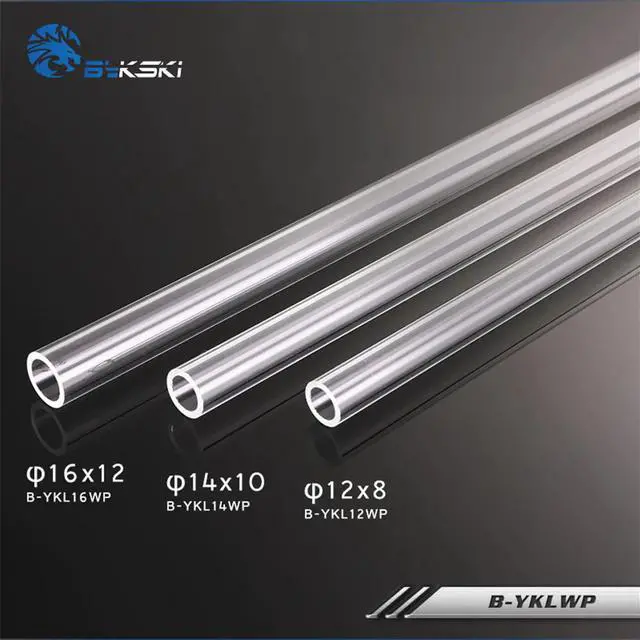 Alt view image 2 of 4 - 2pcs Acrylic Tube Hard Pipe ID 8/10/12mm 50CM DIY PC Wercooling OD12/14/16mm Transperant For Water Cooler Modding B-YKLWP
