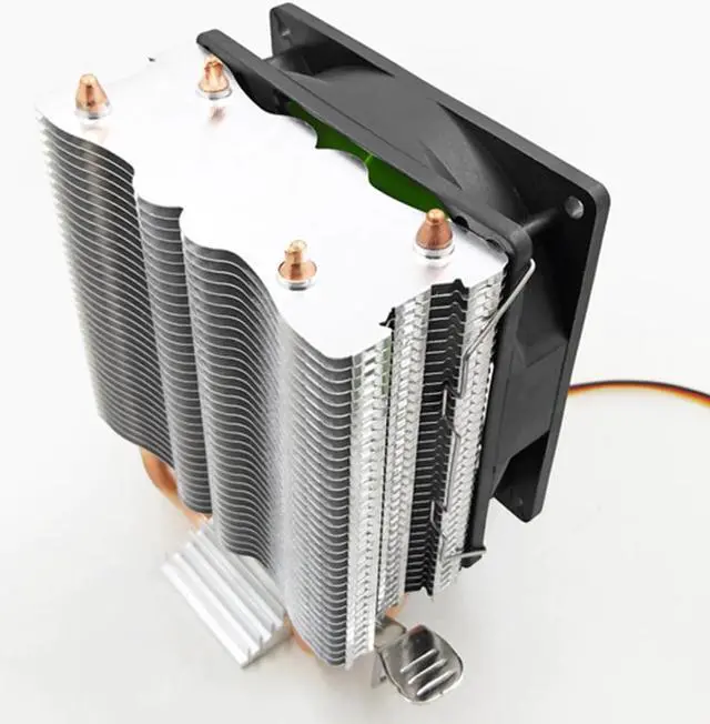 Alt view image 2 of 5 - 2 Heat Pipes Silent Desktop PC Computer Cooler Radiator CPU Dual Cooling Fan GPU Computer Water Cooling System Waterblock