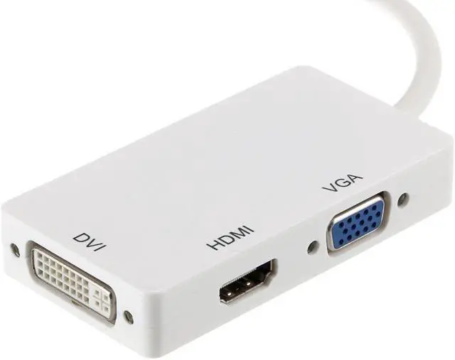 Alt view image 2 of 5 - 3 In 1 Thunderbolt Mini Display Port MINI DP Male To DVI VGA Female Adapter Converter Cable For Apple MacBook Air Pro MDP