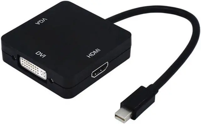 Main image of 3 In 1 Practical Converting 18cm Accessories Connecting Dual-mode DP To DVI VGA  Adapter Cable Mini Display Port For MacBook
