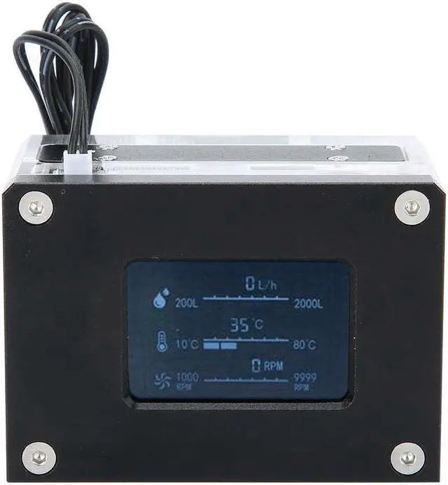 Main image of Water Cooling LCD Flow Meter Temperature Detection G1/4 Thread for PC Computer Water Cooling System