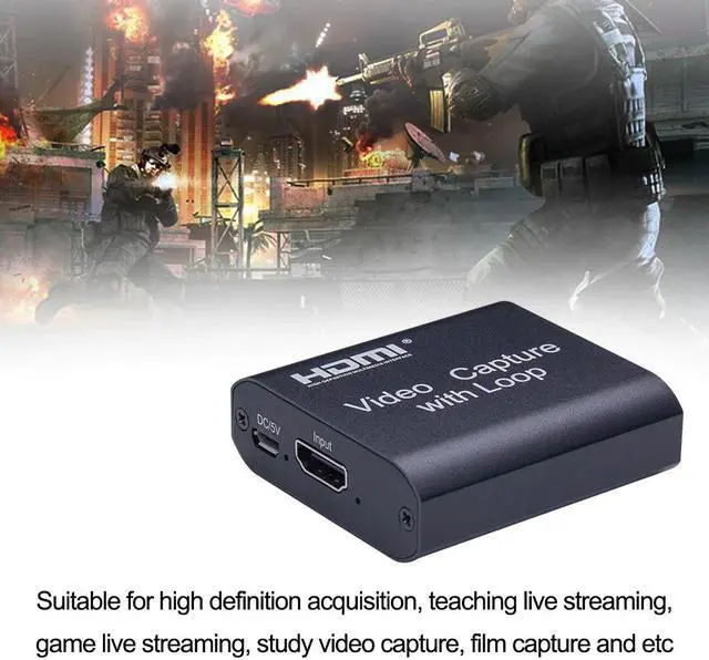 Alt view image 5 of 5 - HD 4K Input 1080P Output  USB Video Capture Card with Loop Video Capture Converter for Wins Android MacOS