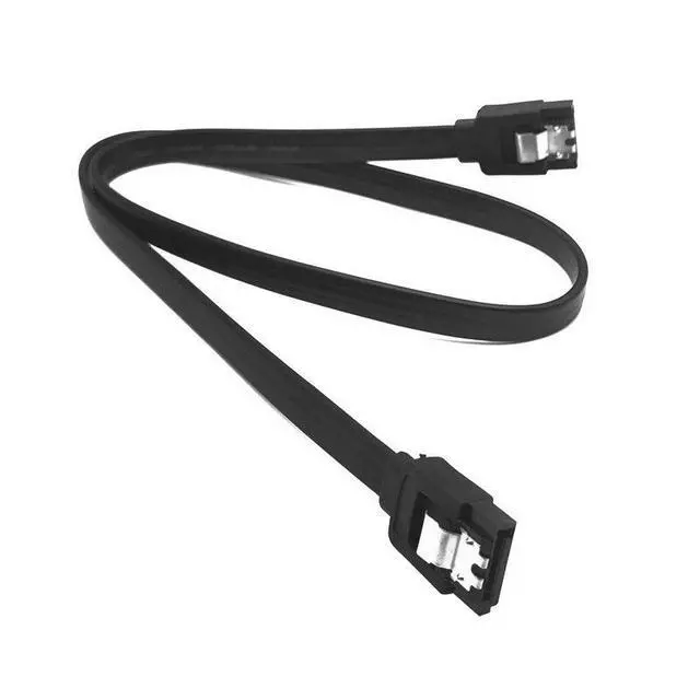 Alt view image 2 of 5 - Disk SSD adapter HDD cable SATA 3 6GB High Quality Locking Black Serial ATA HDD SSD Data Cable Lead Computer Cable 50cm