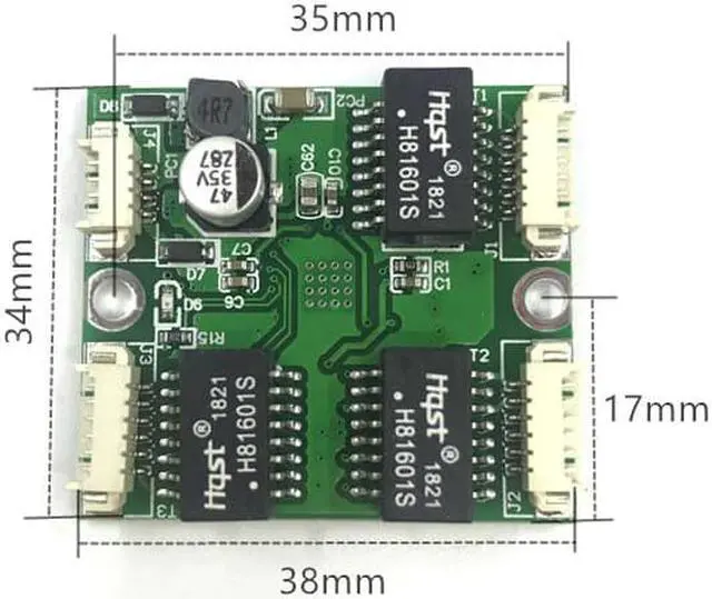 Alt view image 2 of 5 - 5V 12Vswitch module PBC OEM module  size 3/4/5 Ports Network Switches Pcb Board  ethernet switch 5V-12V 10/100Mbps