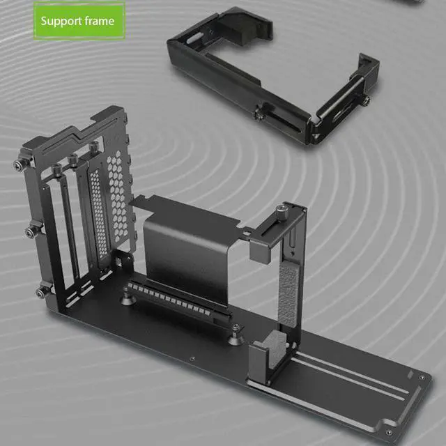 Alt view image 5 of 5 - Mount GPU VGA Vertical PCI-E Bracket With 7 Slots Anti-interference Accessories Durable DIY Unassembled Cable