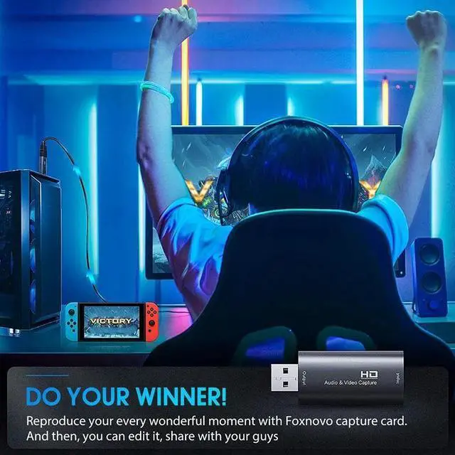 Alt view image 2 of 5 - Vide Capture Card HDMI t USB 2.0 HD 1080P 30Fps Recrd Camcrder Vide Grabber fr Cnference Live Bradcasting