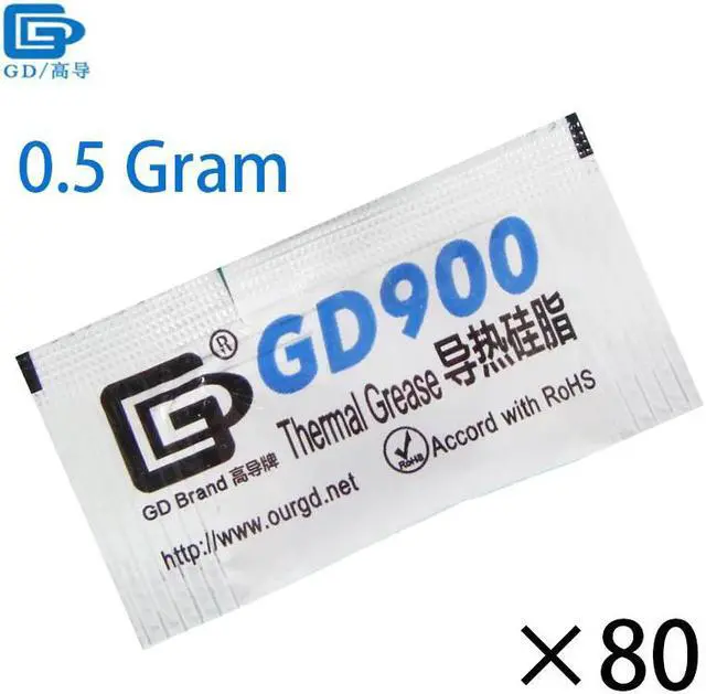 Main image of Thermal Paste Grease Silicone Heat Sink Compound High Performance 80 Pieces Gray Net Weight 0.5 Gram For CPU Cooler MB05