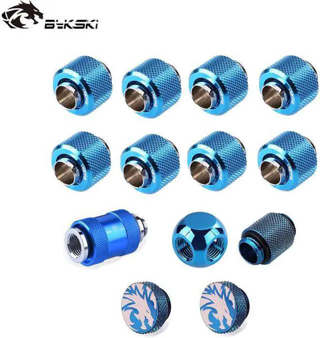 Alt view image 5 of 5 - Water Cooling fittings for PC G'1/4 Plug 3-Way Connectors External Thread For Hose Tube 360 degree Rotary Connectors Pipe