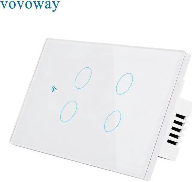 Alt view image 4 of 5 - Smart WIFI switch home network connection mobile APP remote control support alexa voice control AC110V-240V 4gang light switch