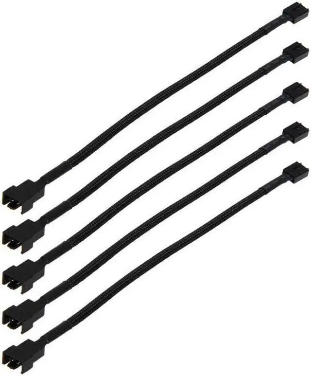 Main image of 12in 5PCS 4 Pin PWM Connector Case Fan Extension Power Cable for Computer 4 PIN Power Cables Connectors Fan Splitter