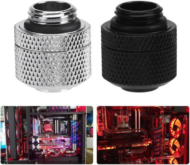 Alt view image 2 of 5 - External Fitting Thread Pagoda Soft Tube Connector for 9.5X12.7mm Computer PC Water Cooling System