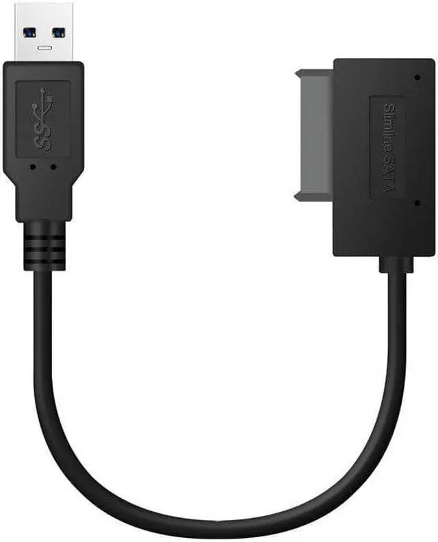 Alt view image 2 of 5 - USB 3.0 to Slimline Sata 7 + 6 13Pin Adapter Converter Cable for Laptop CD / DVD ROM Drive Data Cord Adapter