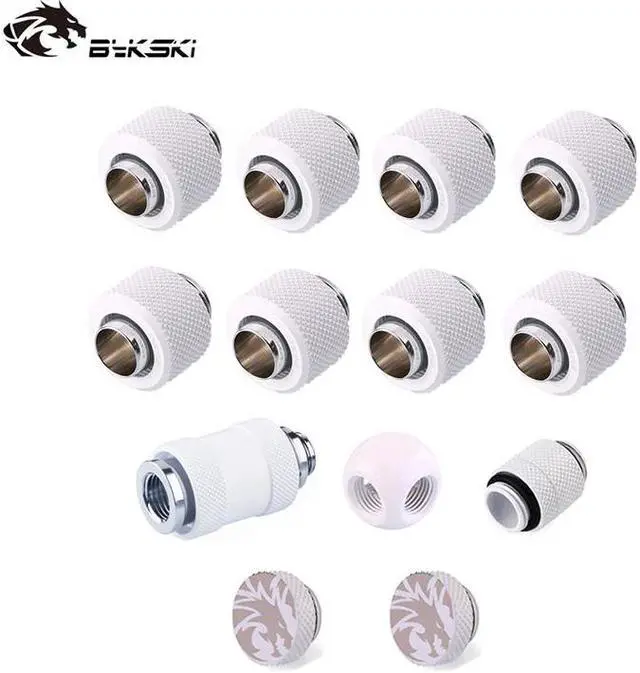 Alt view image 3 of 5 - Water Cooling fittings for PC G'1/4 Plug 3-Way Connectors External Thread For Hose Tube 360 degree Rotary Connectors Pipe