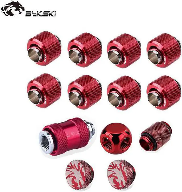 Alt view image 4 of 5 - Water Cooling fittings for PC G'1/4 Plug 3-Way Connectors External Thread For Hose Tube 360 degree Rotary Connectors Pipe