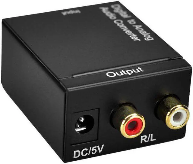 Alt view image 5 of 5 - Optical Coaxial to Analog R/L Audio Converter SPDIF Audio to Analog Converters Adapter with USB Power Cable