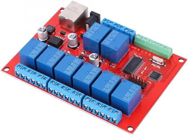 Alt view image 2 of 5 - Ethernet Relay Board 8-Channel Network Delay Switch TCP UDP Controller Module