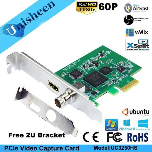 Alt view image 2 of 5 - Zero-Lag Video Capture PCIe 60FPS Vmix Streaming Live Broadcast 1080P Wirecast OBS Xsplit