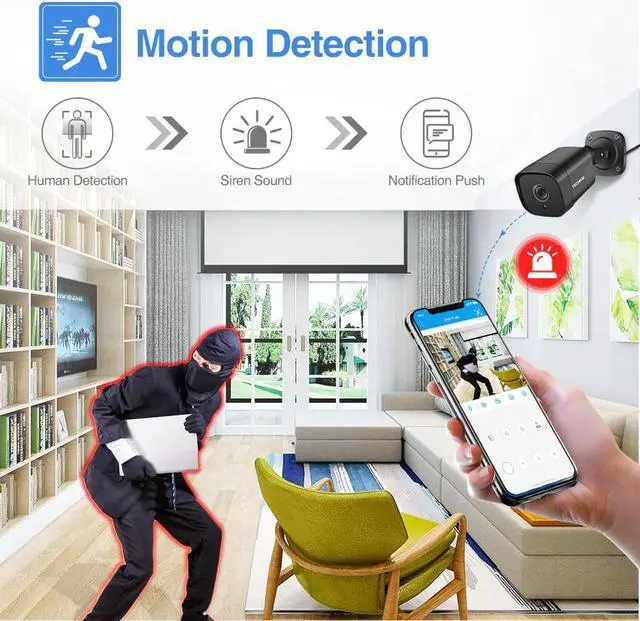 Alt view image 5 of 5 - H.265 Face Dectection 48V POE Security IP Camera Audio Outdoor Waterproof Video Surveillance Camera Onvif FTP 5MP 2MP