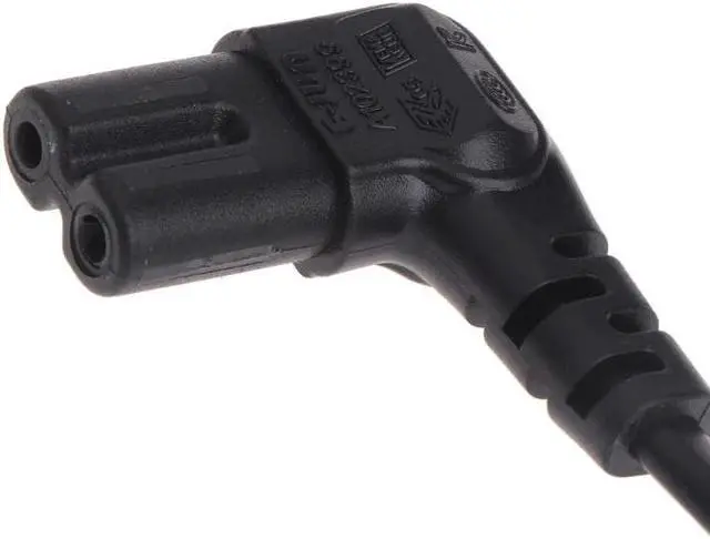 Alt view image 4 of 5 - Cable Lead for TV Printers Cameras PS4 PS3 1m/2m/3m/5m EU 2-prong to Figure 8 C7 Right Angled EU Euro AC Power