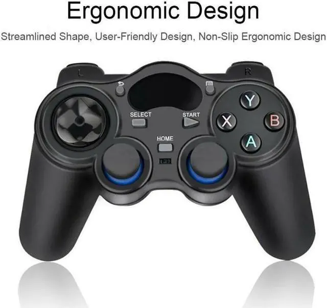Alt view image 3 of 5 - 2.4G Wireless Gamepad Black Game Controller Joystick For PC Laptop Android TV Box Devices Gamepad Games Accessories