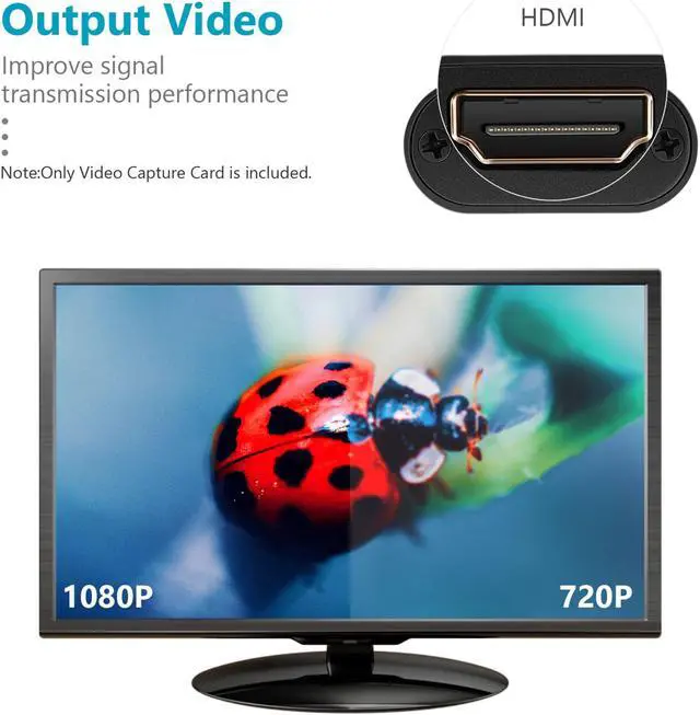 Alt view image 3 of 5 - Audio Video Capture Card  to USB 1080p USB2.0 Record via DSLR Camcorder Action Cam for High Definition Acquisition