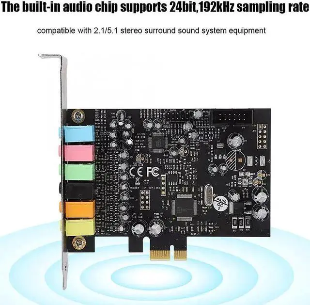 Alt view image 5 of 5 - 8 Channel Sound Output PCIE 7.1 Channel Sound Card Stereo Surround Sound Built-in CM8828 Chip Audio Sound Card