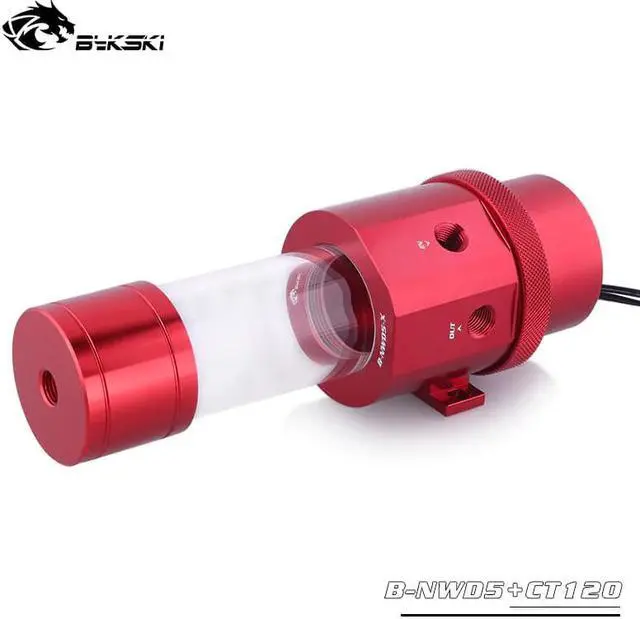 Alt view image 4 of 5 - 18W D5 Combo Pump + Reservoir Maximum 5000RPM / Flow Lift 3.8 Meter / 1100L/H Water Cylinder Tank Length 120/170/230mm