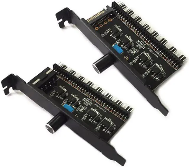 Main image of 8 Channels Fan Hub Cooling Fan Speed Controller for CPU Case HDD VGA PWM Fan I Bracket Power By 12V SATA/4Pin Fan Control
